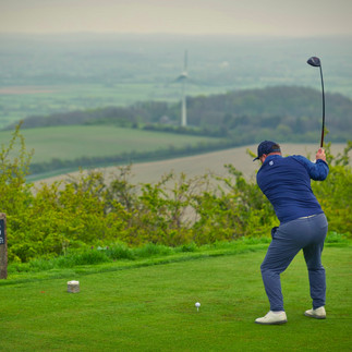 A player Tees Off the 8th at the Lewes Golf Club Pro-Am of 2024
