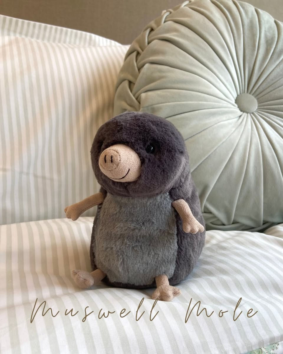 Adorable plush mole toy, "Muswell Mole"