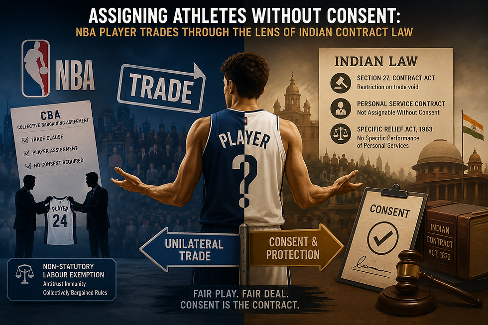 Assigning Athletes Without Consent: NBA Player Trades Through the Lens of Indian Contract Law