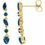 Thumbnail: 14K yellow Gold Natural sapphire Multi-shaped Gemstone Dangle Earrings