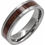 Thumbnail: Tungsten Flat Band with Texas Ebony Wood Inlay