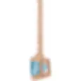 14K Rose Gold Natural Emerald Cut Aquamarine 18" Necklace side view