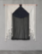 Thumbnail: Eclipse - Large Minimalist Black and White Fiber Art Wall Décor