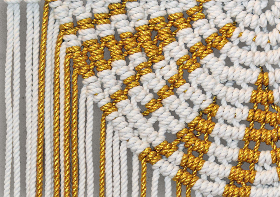 Thumbnail: Shine - Modern Large Gold and White Wall Hanging