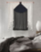 Thumbnail: Eclipse - Large Minimalist Black and White Fiber Art Wall Décor