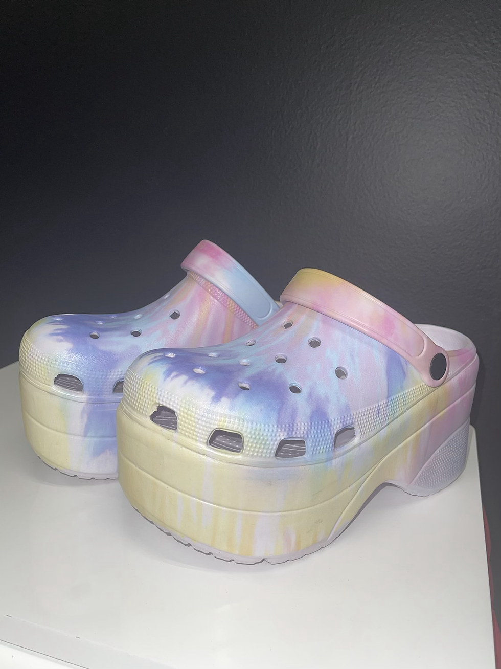 Thumbnail: Tye Dye crocs (heels)