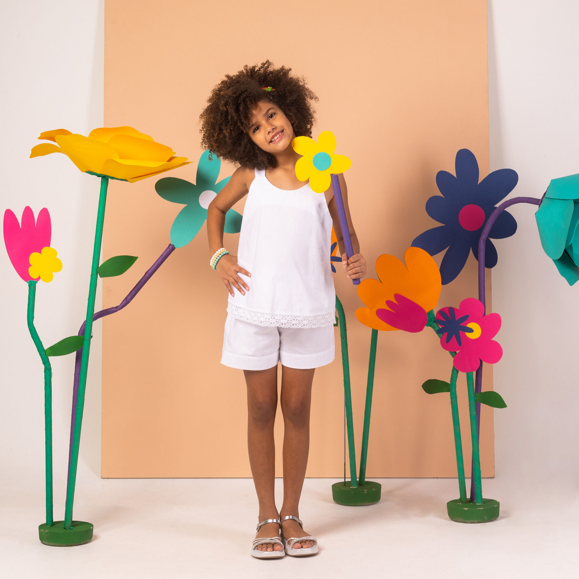 Conjunto Bata Alça Short White