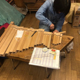 パイプを作る様子