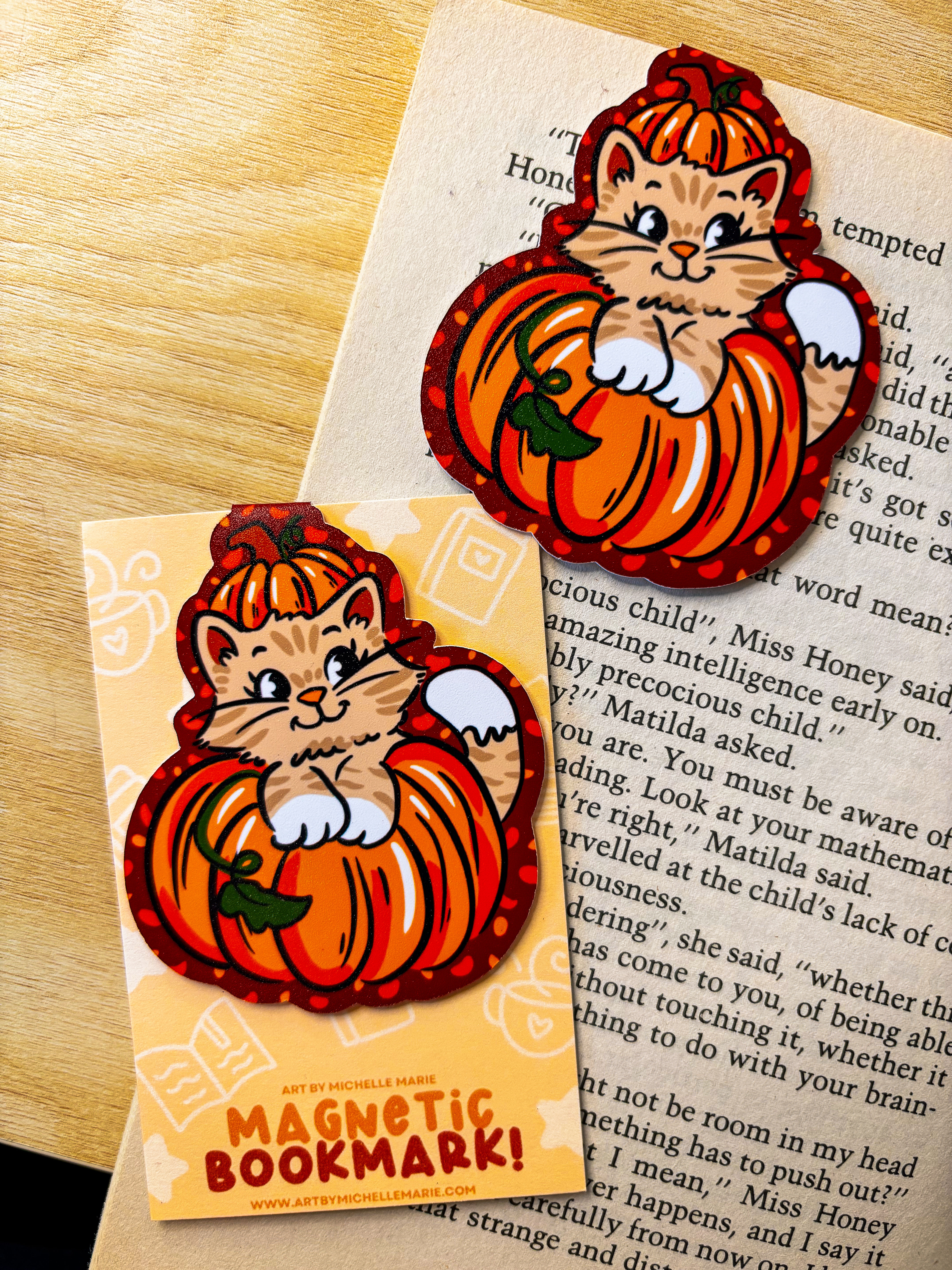 PUNKIN KITTY • MAGNETIC BOOKMARK