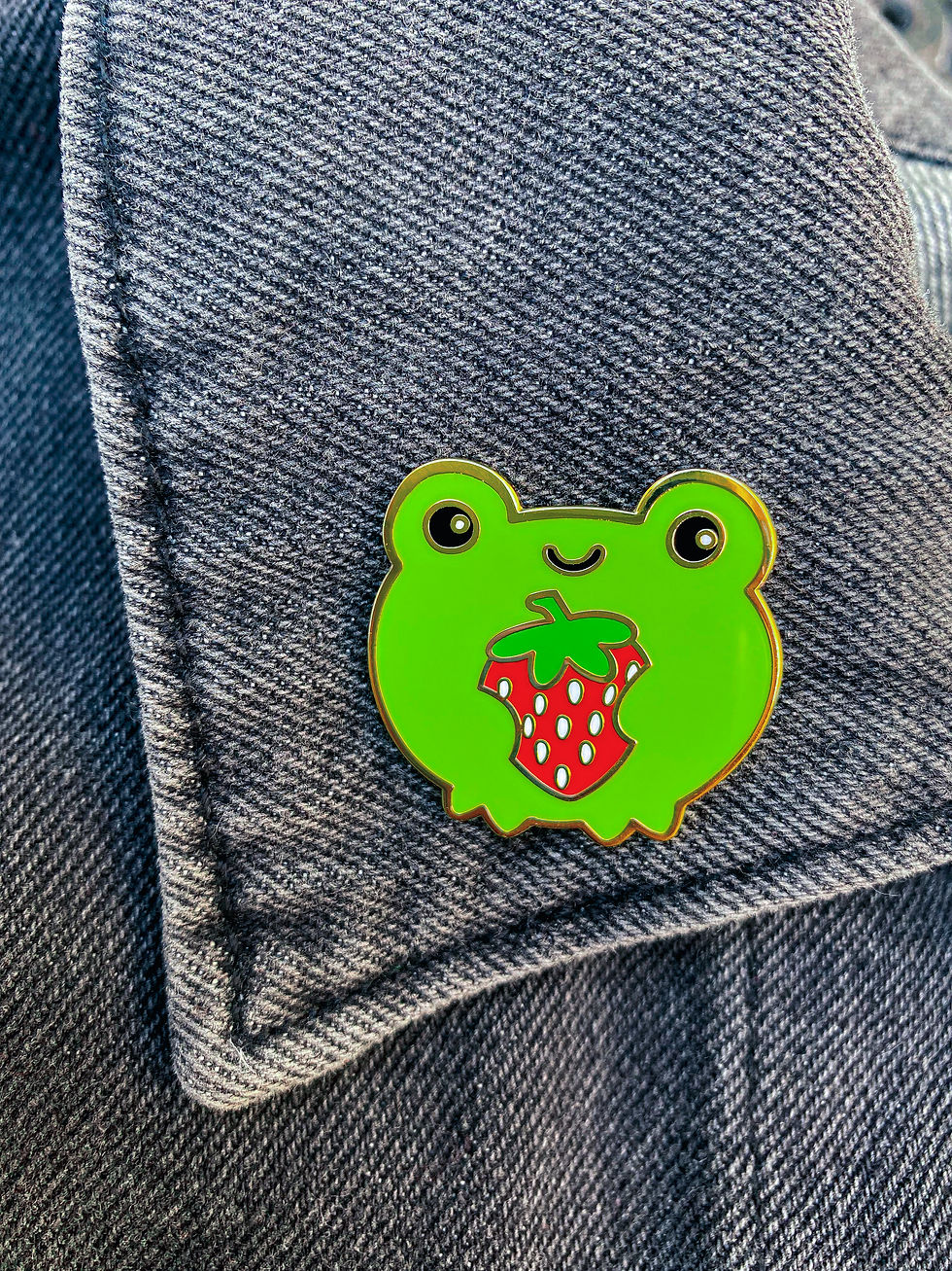 Thumbnail: STRAWBERRY FROG • HARD ENAMEL PIN