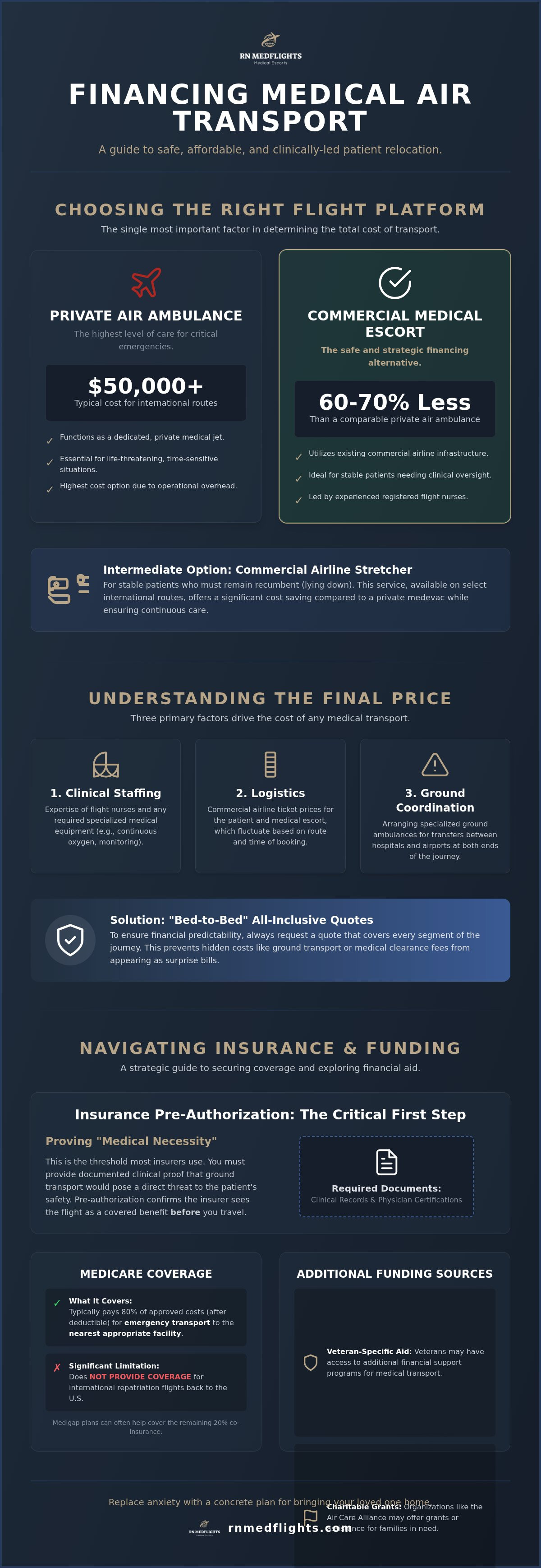 Financing options for patient air transport