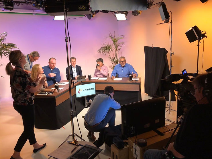 We used this small studio to deliver the latest quarterly meeting for Horizon Pharma