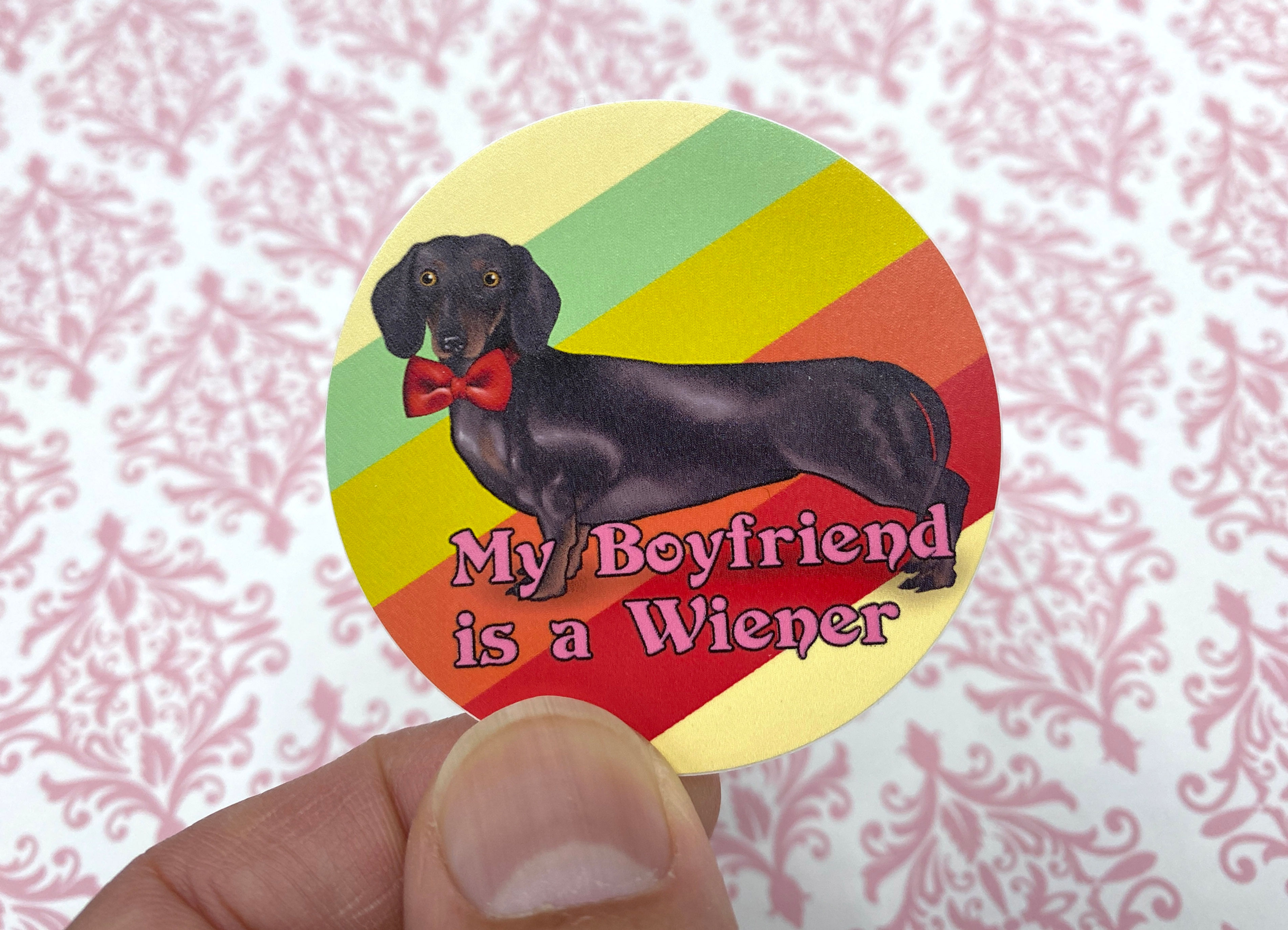 Wiener Boyfriend (Round Sticker)
