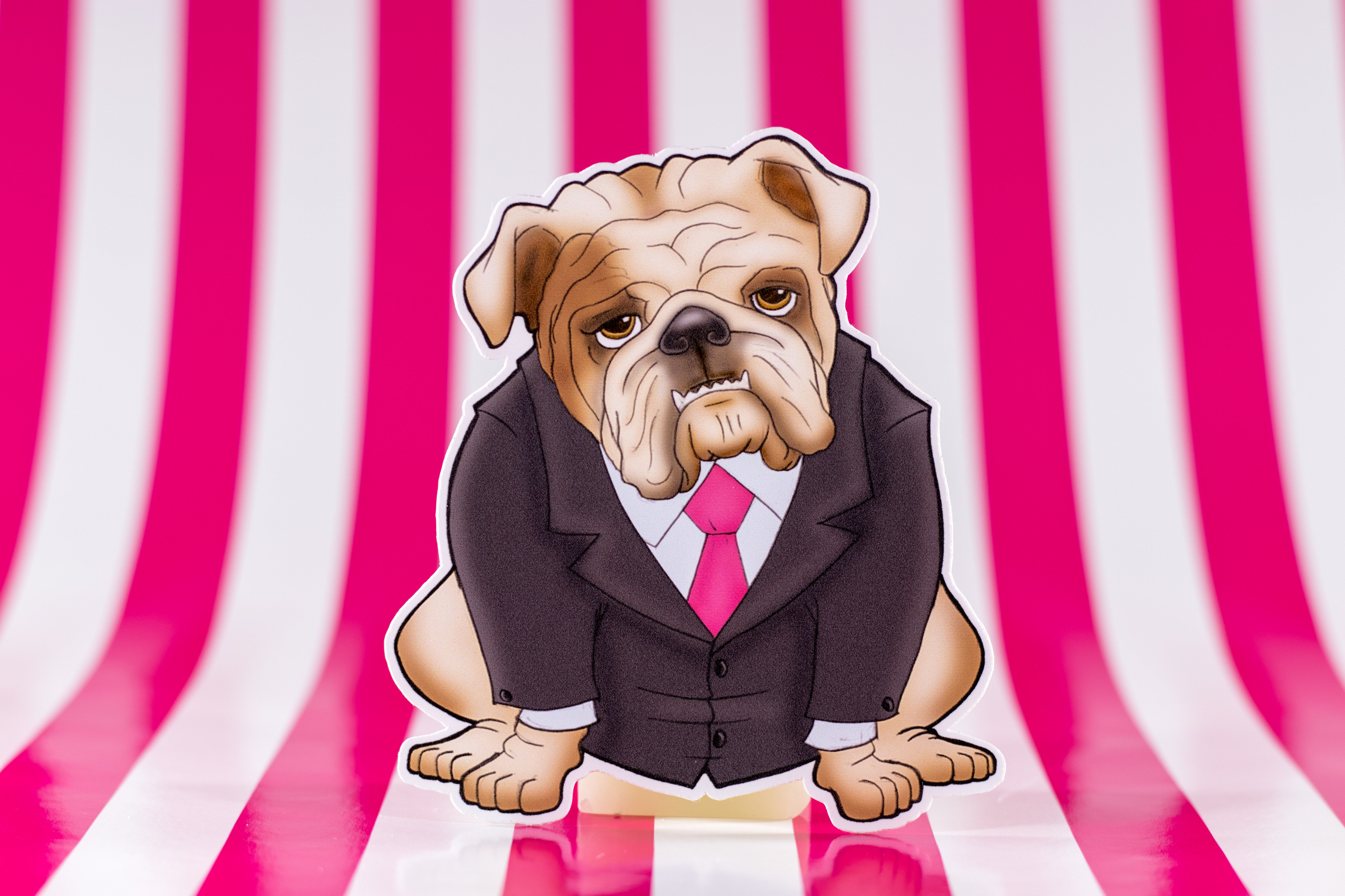 Bulldog in Suit (Die Cut Sticker)