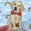 Thumbnail: Labrador Bow Tie (Die Cut Sticker)