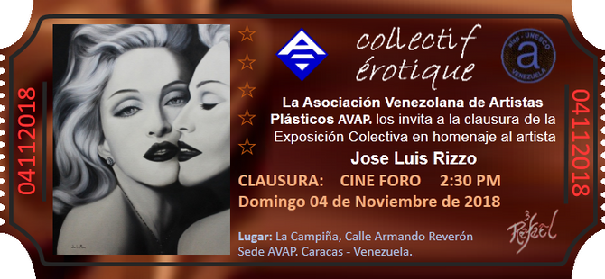 Invitación Clausura "colletif erotique"