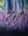 Tableau contemporain racines colorées peinture Auriane studio