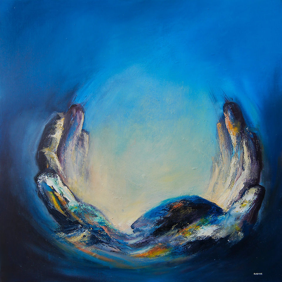Auriane "Open to the world" contemporary abstract landscape painting