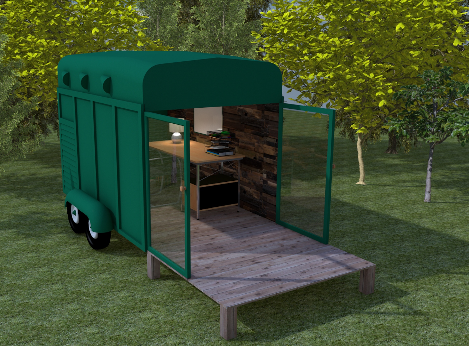 Exterior Horsebox Office