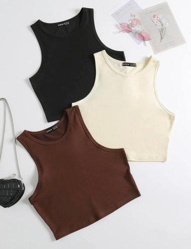 Crop Top De Rayas Sin Manga main image 0