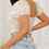 Miniatura: Crop Top floreado con transparencia