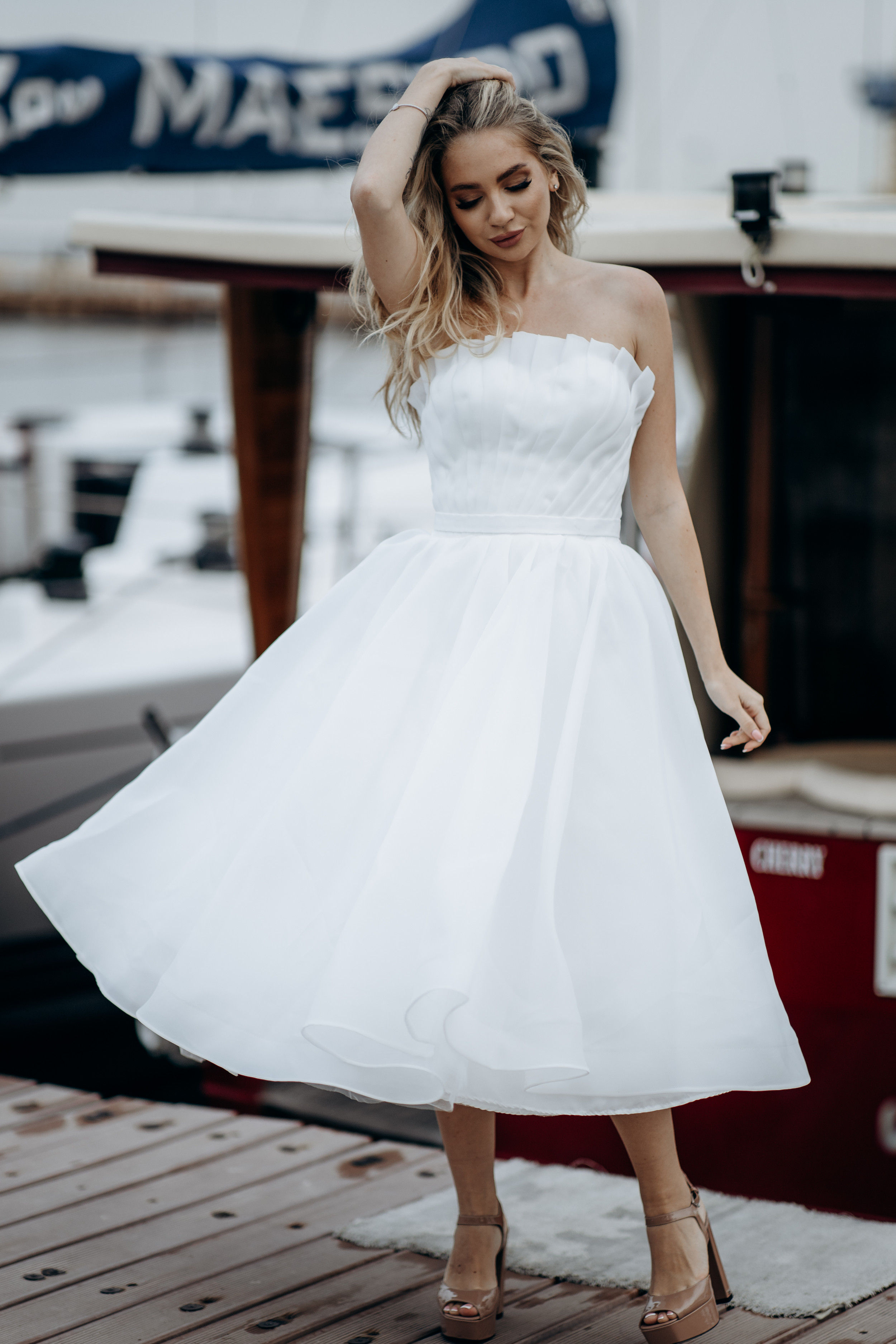 Varvara - Robe de mariée Courte Mariage civil