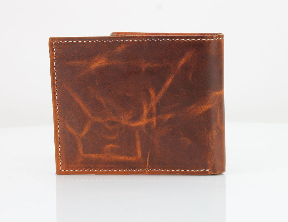 Thumbnail: American Bison Oil Pull Up Bifold Wallet Tooled ABW028