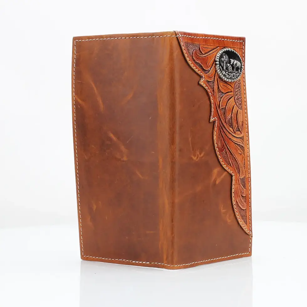 Thumbnail: Tooled Side Kneeling/Praying Cowboy Rodeo Wallet