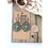 Thumbnail: Boho Ranch Western Filigree Turquoise Stone Dangle Earrings - Aztec