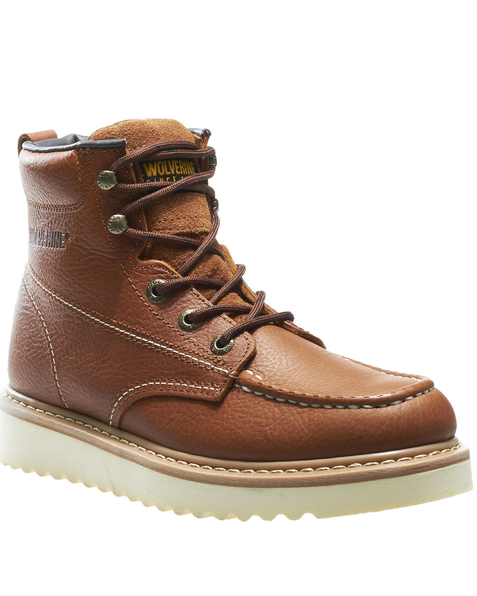Thumbnail: Wolverine Men's Moc Toe 6" Lace Up Work Boot