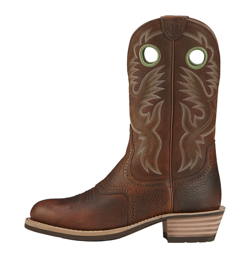 Men's Ariat Heritage Roughstock U Toe Cowboy Boot