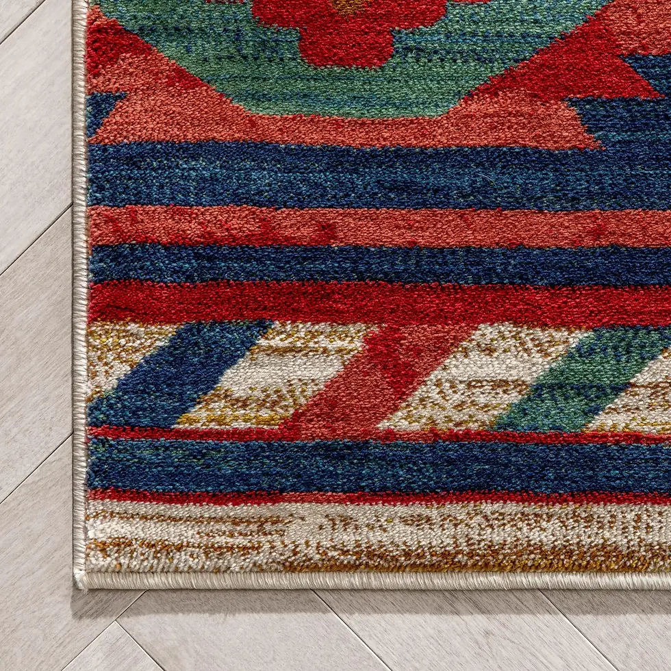 Thumbnail: Lea Cream Traditional Southwestern Tribal Rug Runner