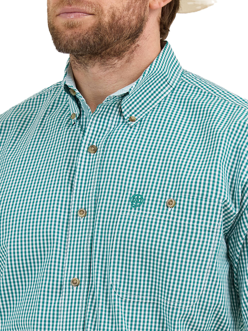 Thumbnail: Wrangler Men's George Strait Short Sleeve One Pocket Button Down Shirt