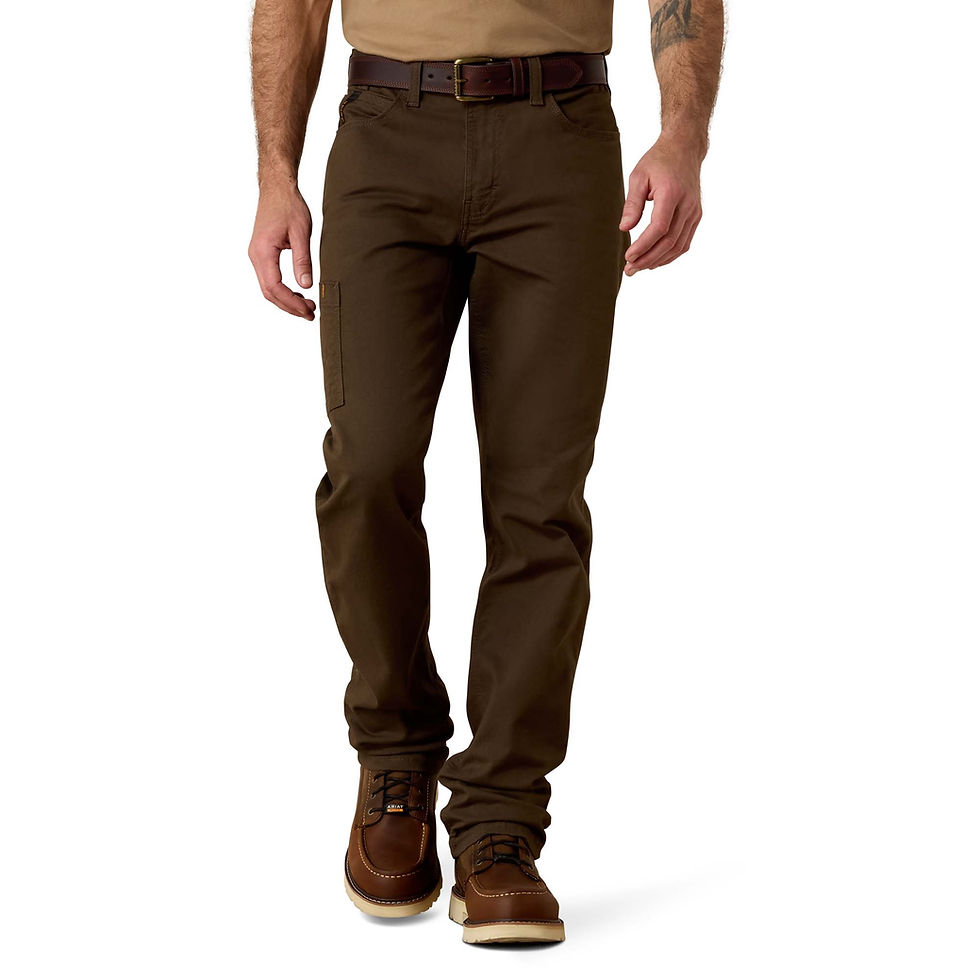 Thumbnail: Men's Ariat Rebar M4 Low Rise DuraStretch Made Tough Stackable Straight Leg