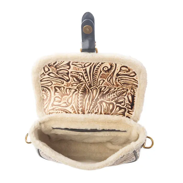 Thumbnail: Myra Raven & Dune Embossed Leather Crossbody Bag