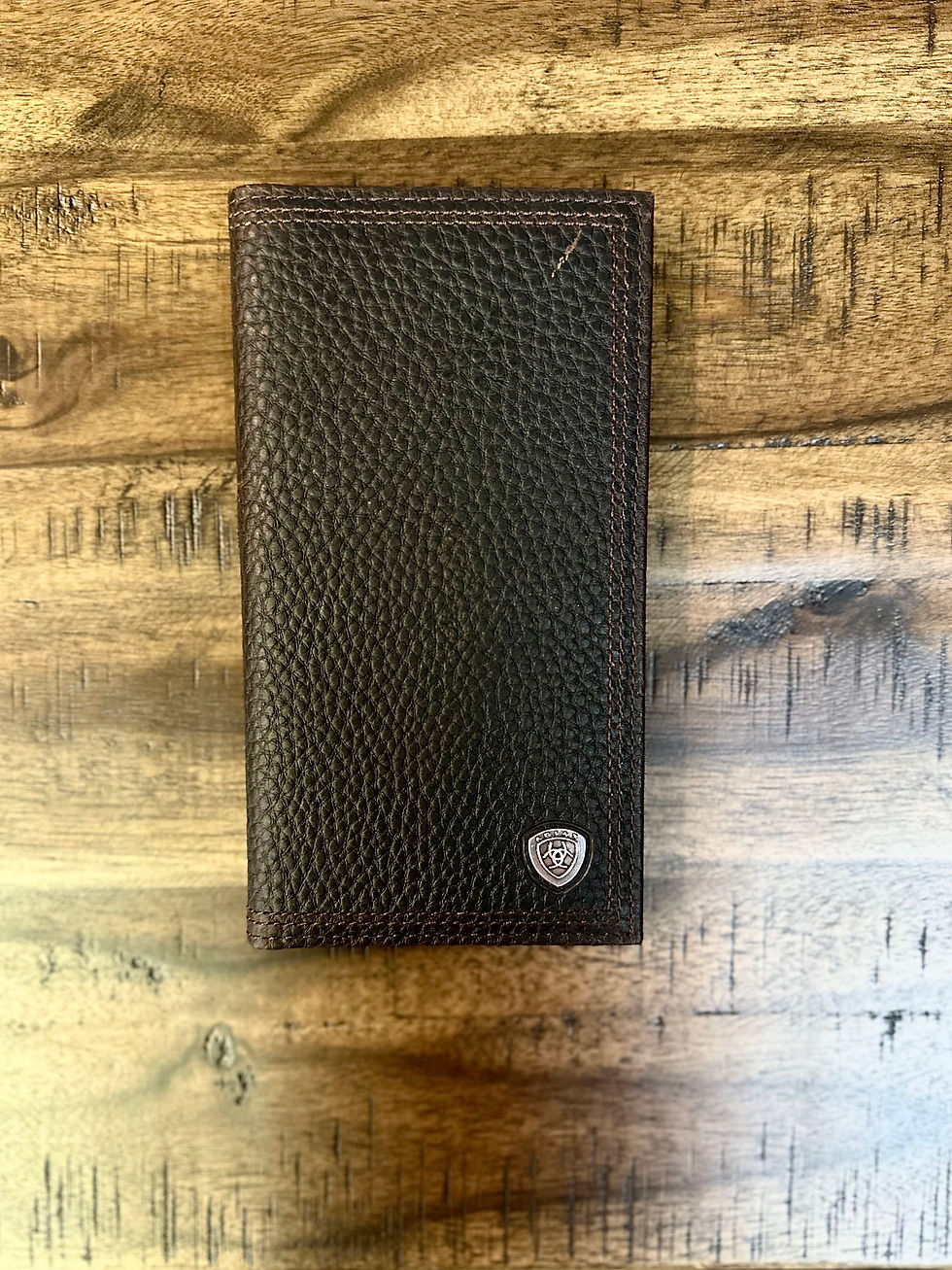Ariat Leather Checkbook Wallet