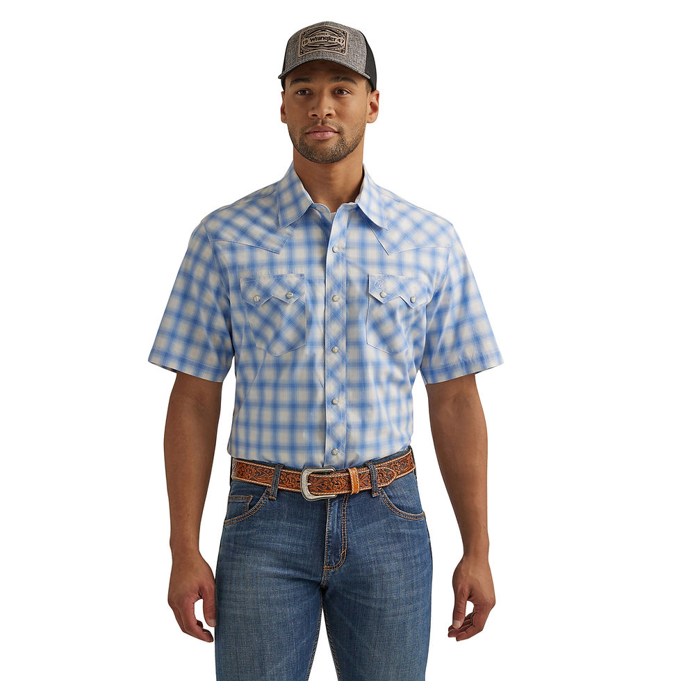 Wrangler Men's Retro Snap Front Short Sleeve Shirt