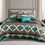 Thumbnail: Southwest Navajo Turquoise Aztec Comforter Twin 6 Piece Set