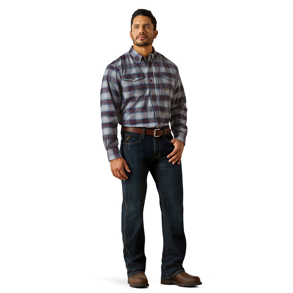 Thumbnail: Men's Ariat M5 Rebar Straight DuraStretch Edge Stackable Straight Leg Jean