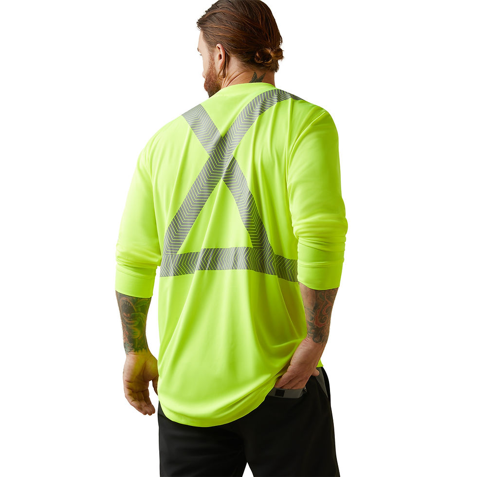 Thumbnail: Ariat Men's Rebar Hi-Vis Yellow  Long Sleeve ANSI T-Shirt