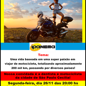 Uma vida baseada em uma super paixão em viajar de motocicleta, totalizando 200 mil km!
