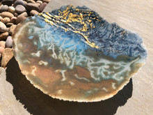 'The Earth' pate de verre bowl sculpture