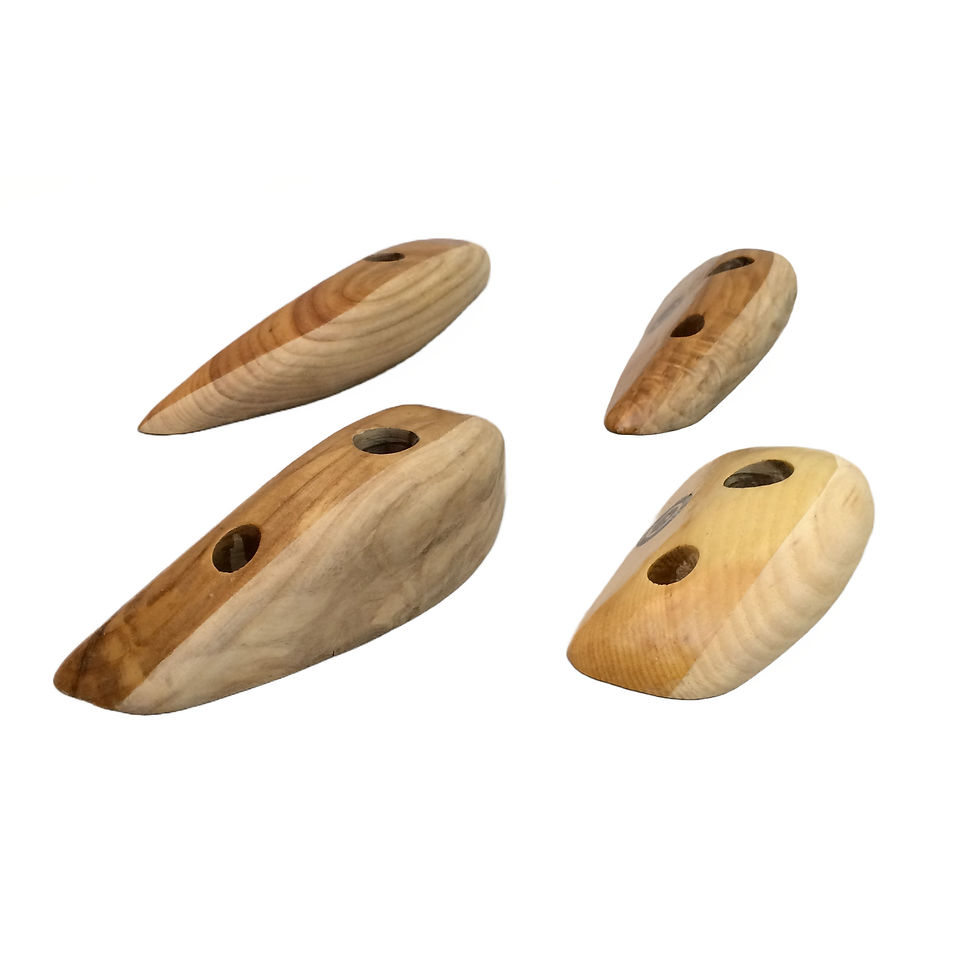 Thumbnail: Wooden climbing holds for indoor climbing walls