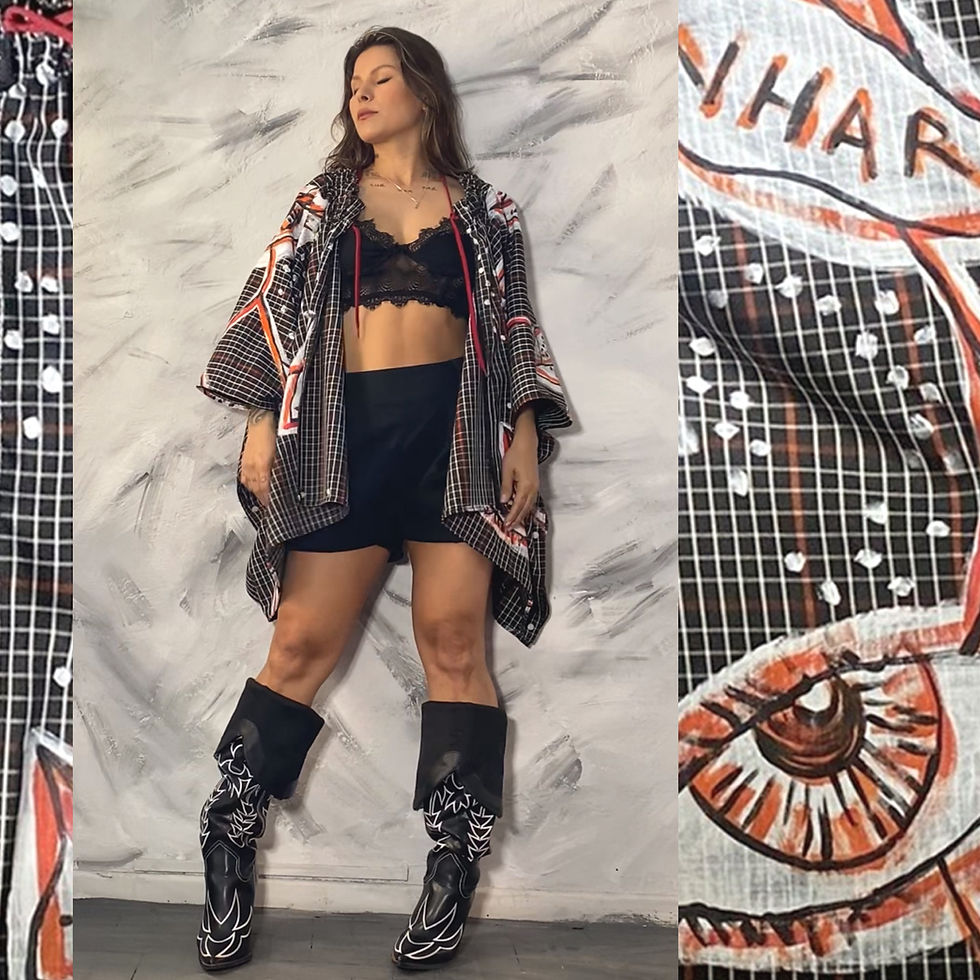 Miniatura: saia 4 em 1 xadrez