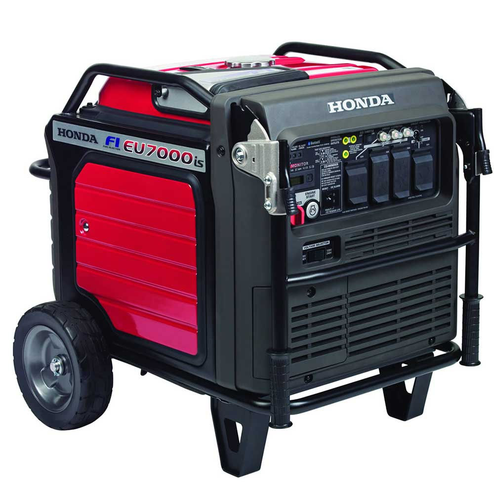 Honda EU7000IS 7,000 Watt 120V/240V Portable Gas Powered Inverter Generator w/ C