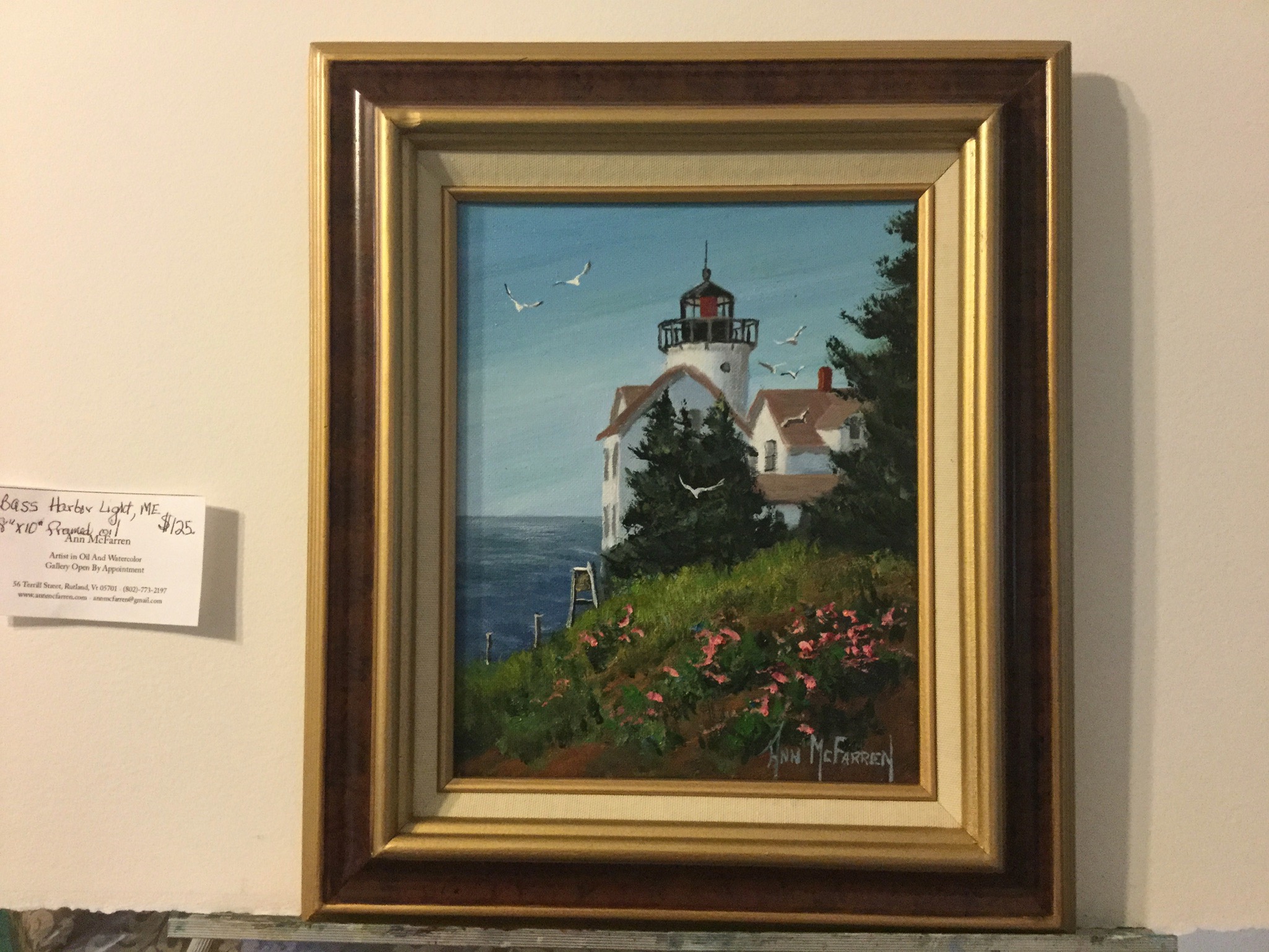 $125 - Bass Harbor Light - 8"x10"