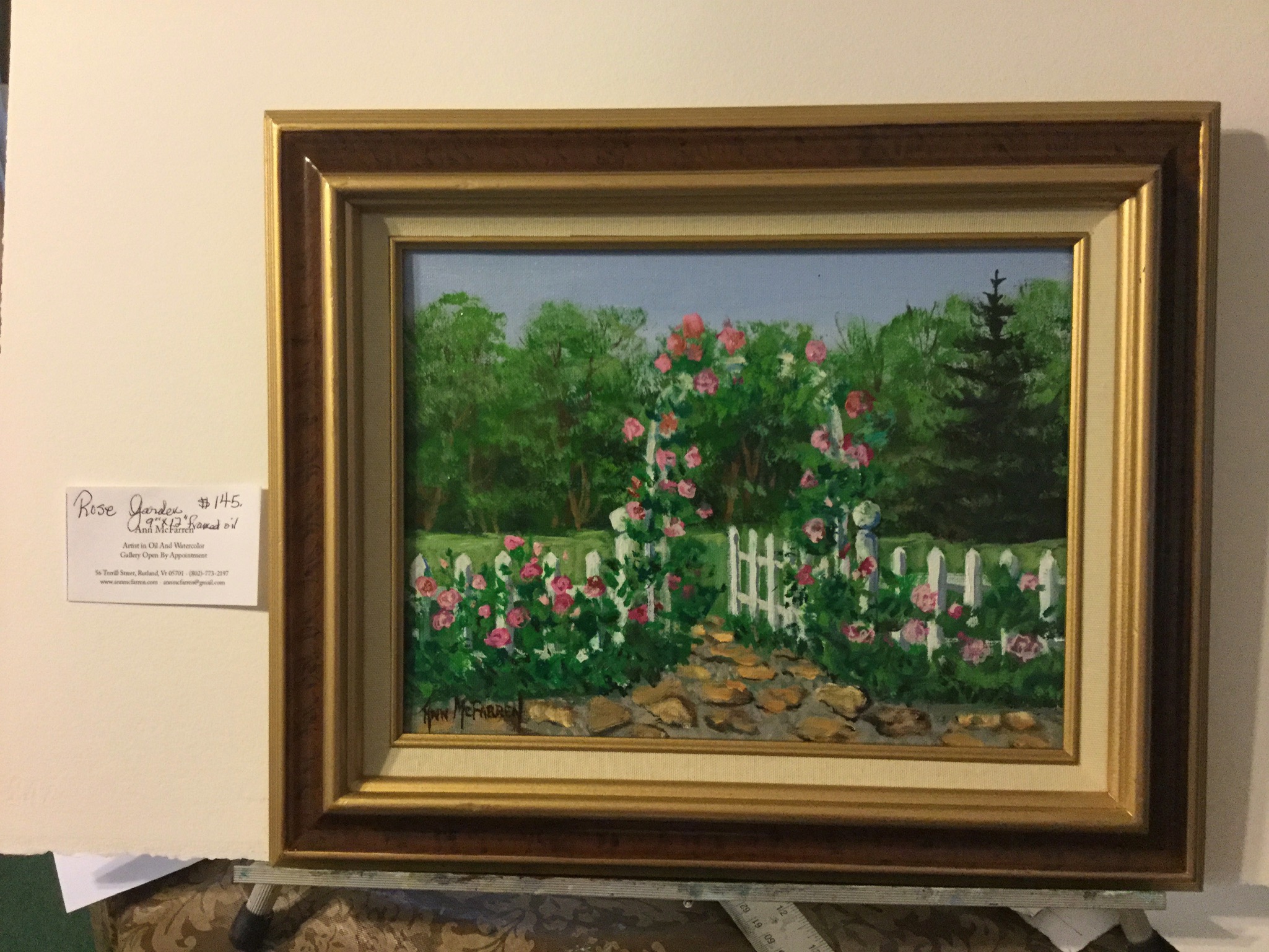$145 - The Rose Garden - 9"x12"