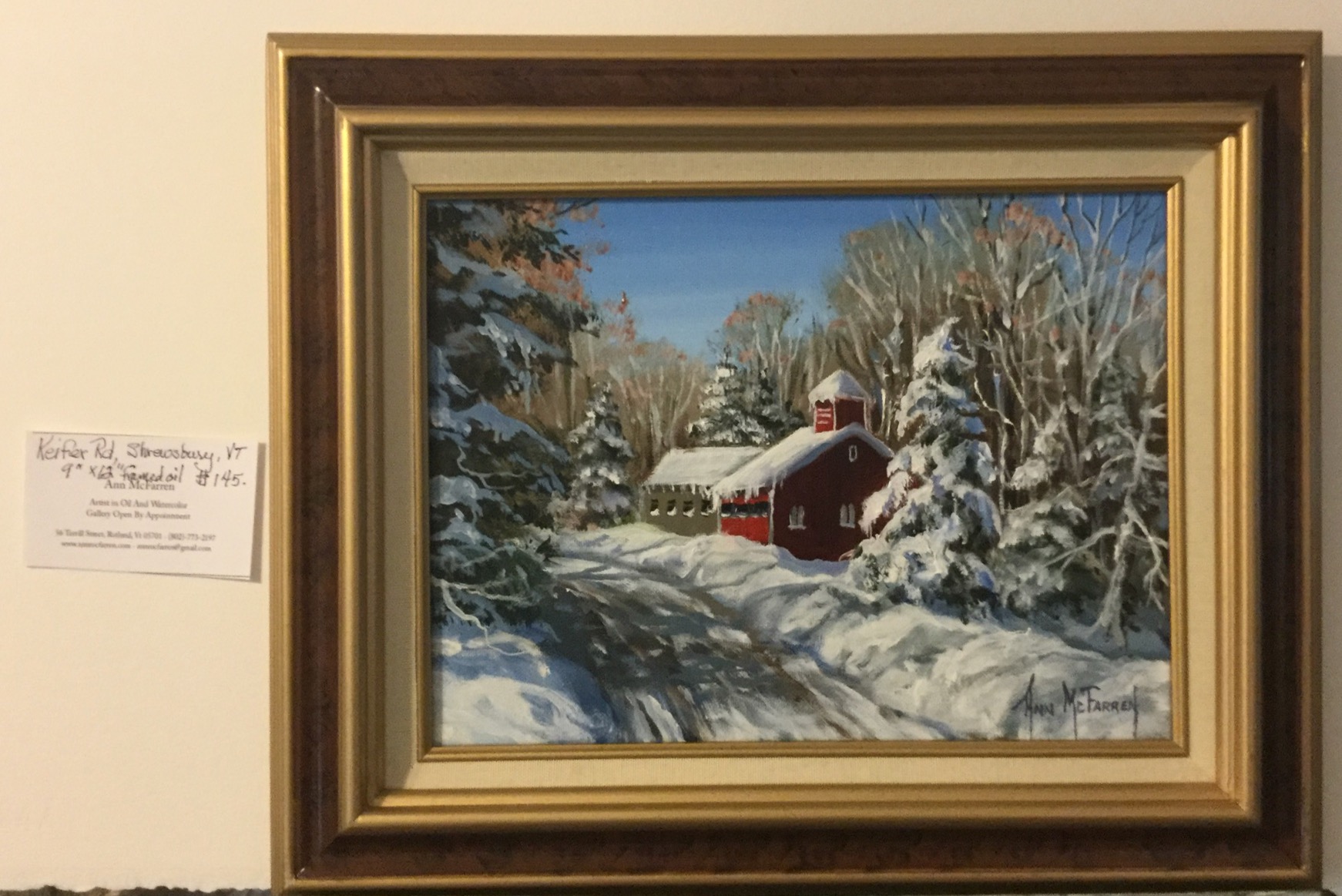 $145 - Keifer Rd, Shrewsbury, VT - 9"x12"
