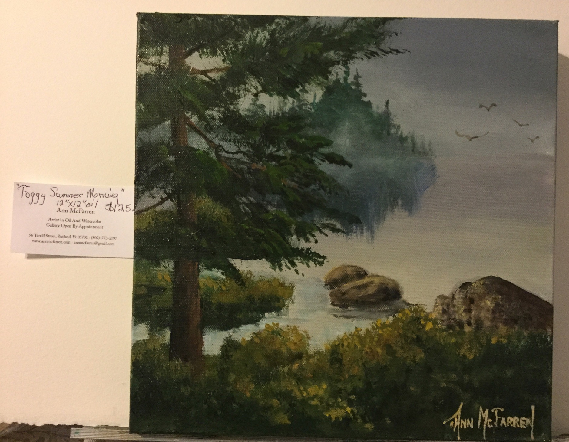 $125 - Foggy Summer Morning - 12"x12"