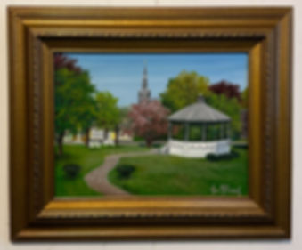 Rutland City Park - (12"x16") - Framed Original Oil Painting